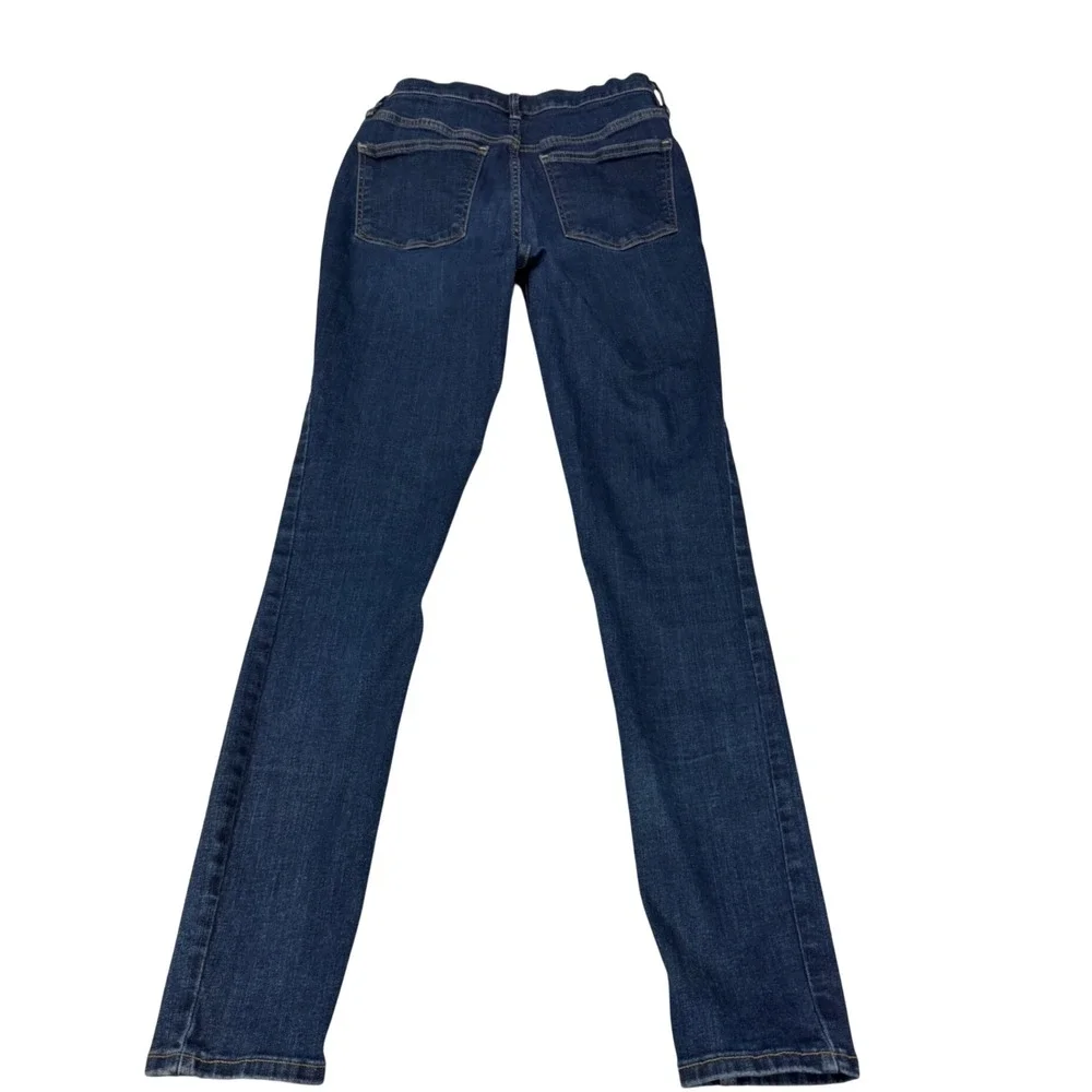 Free People Womens High Rise Skinny Jeans Dark Wash‎ Blue Denim Size 30R